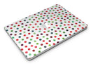 Red and Green Watercolor Dots over White - MacBook Air Skin Kit