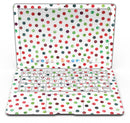 Red and Green Watercolor Dots over White - MacBook Air Skin Kit