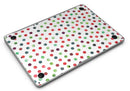 Red and Green Watercolor Dots over White - MacBook Air Skin Kit