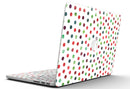 Red and Green Watercolor Dots over White - MacBook Pro with Retina Display Full-Coverage Skin Kit