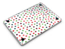 Red and Green Watercolor Dots over White - MacBook Pro with Retina Display Full-Coverage Skin Kit