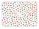Red and Green Watercolor Dots over White - MacBook Pro with Retina Display Full-Coverage Skin Kit
