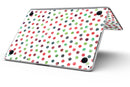 Red and Green Watercolor Dots over White - MacBook Pro with Retina Display Full-Coverage Skin Kit