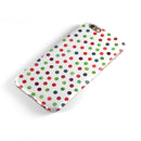 Red and Green Watercolor Dots over White iPhone 6/6s or 6/6s Plus 2-Piece Hybrid INK-Fuzed Case