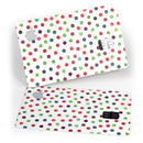 Red and Green Watercolor Dots over White - Premium Protective Decal Skin-Kit for the Apple Credit Card