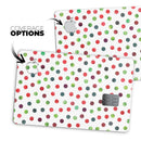 Red and Green Watercolor Dots over White - Premium Protective Decal Skin-Kit for the Apple Credit Card
