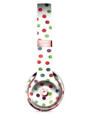 Red and Green Watercolor Dots over White Full-Body Skin Kit for the Beats by Dre Solo 3 Wireless Headphones