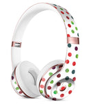 Red and Green Watercolor Dots over White Full-Body Skin Kit for the Beats by Dre Solo 3 Wireless Headphones