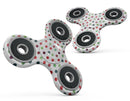 Red and Green Watercolor Dots over White Full-Body Fidget Spinner Skin-Kit