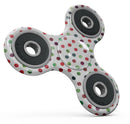 Red and Green Watercolor Dots over White Full-Body Fidget Spinner Skin-Kit