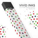 Red and Green Watercolor Dots over White - Premium Decal Protective Skin-Wrap Sticker compatible with the Juul Labs vaping device