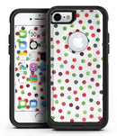 Red and Green Watercolor Dots over White - iPhone 7 or 8 OtterBox Case & Skin Kits
