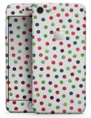 Red and Green Watercolor Dots over White - Skin-kit for the iPhone 8 or 8 Plus