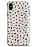 Red and Green Watercolor Dots over White - iPhone X Clipit Case