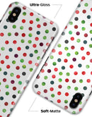Red and Green Watercolor Dots over White - iPhone X Clipit Case