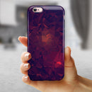 Red and Purple Geometric Triangles iPhone 6/6s or 6/6s Plus 2-Piece Hybrid INK-Fuzed Case