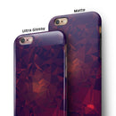 Red and Purple Geometric Triangles iPhone 6/6s or 6/6s Plus 2-Piece Hybrid INK-Fuzed Case