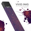 Red and Purple Geometric Triangles - Premium Decal Protective Skin-Wrap Sticker compatible with the Juul Labs vaping device