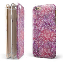 Red and Purple Paint Mix with White Snowflakes iPhone 6/6s or 6/6s Plus 2-Piece Hybrid INK-Fuzed Case