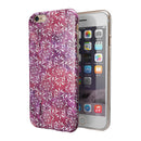 Red and Purple Paint Mix with White Snowflakes iPhone 6/6s or 6/6s Plus 2-Piece Hybrid INK-Fuzed Case
