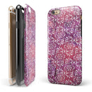 Red and Purple Paint Mix with White Snowflakes iPhone 6/6s or 6/6s Plus 2-Piece Hybrid INK-Fuzed Case