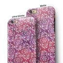 Red and Purple Paint Mix with White Snowflakes iPhone 6/6s or 6/6s Plus 2-Piece Hybrid INK-Fuzed Case