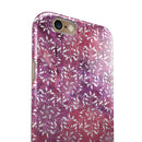 Red and Purple Paint Mix with White Snowflakes iPhone 6/6s or 6/6s Plus 2-Piece Hybrid INK-Fuzed Case