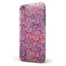 Red and Purple Paint Mix with White Snowflakes iPhone 6/6s or 6/6s Plus 2-Piece Hybrid INK-Fuzed Case