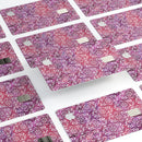 Red and Purple Paint Mix with White Snowflakes  - Premium Protective Decal Skin-Kit for the Apple Credit Card