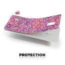 Red and Purple Paint Mix with White Snowflakes  - Premium Protective Decal Skin-Kit for the Apple Credit Card