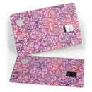 Red and Purple Paint Mix with White Snowflakes  - Premium Protective Decal Skin-Kit for the Apple Credit Card