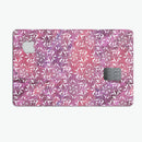 Red and Purple Paint Mix with White Snowflakes  - Premium Protective Decal Skin-Kit for the Apple Credit Card