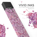 Red and Purple Paint Mix with White Snowflakes  - Premium Decal Protective Skin-Wrap Sticker compatible with the Juul Labs vaping device