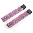 Red and Purple Paint Mix with White Snowflakes  - Premium Decal Protective Skin-Wrap Sticker compatible with the Juul Labs vaping device