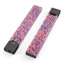 Red and Purple Paint Mix with White Snowflakes  - Premium Decal Protective Skin-Wrap Sticker compatible with the Juul Labs vaping device