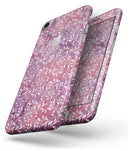 Red and Purple Paint Mix with White Snowflakes  - Skin-kit for the iPhone 8 or 8 Plus