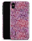 Red and Purple Paint Mix with White Snowflakes  - iPhone X Clipit Case