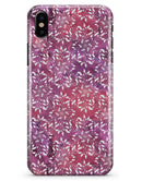 Red and Purple Paint Mix with White Snowflakes  - iPhone X Clipit Case