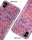 Red and Purple Paint Mix with White Snowflakes  - iPhone X Clipit Case