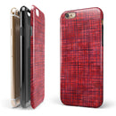 Red and Purple Watercolor Cross Hatch iPhone 6/6s or 6/6s Plus 2-Piece Hybrid INK-Fuzed Case