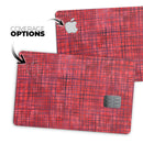 Red and Purple Watercolor Cross Hatch - Premium Protective Decal Skin-Kit for the Apple Credit Card