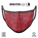 Red and Purple Watercolor Cross Hatch - Made in USA Mouth Cover Unisex Anti-Dust Cotton Blend Reusable & Washable Face Mask with Adjustable Sizing for Adult or Child