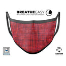 Red and Purple Watercolor Cross Hatch - Made in USA Mouth Cover Unisex Anti-Dust Cotton Blend Reusable & Washable Face Mask with Adjustable Sizing for Adult or Child