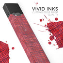 Red and Purple Watercolor Cross Hatch - Premium Decal Protective Skin-Wrap Sticker compatible with the Juul Labs vaping device