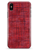 Red and Purple Watercolor Cross Hatch - iPhone X Clipit Case