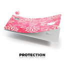 Red and White Floral Damask Pattern - Premium Protective Decal Skin-Kit for the Apple Credit Card