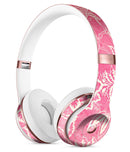Red and White Floral Damask Pattern Full-Body Skin Kit for the Beats by Dre Solo 3 Wireless Headphones