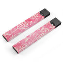 Red and White Floral Damask Pattern - Premium Decal Protective Skin-Wrap Sticker compatible with the Juul Labs vaping device
