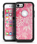Red and White Floral Damask Pattern - iPhone 7 or 8 OtterBox Case & Skin Kits