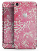 Red and White Floral Damask Pattern - Skin-kit for the iPhone 8 or 8 Plus